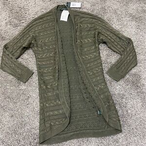 Lauren Ralph Lauren cardigan knit sweater women XS/XXS green